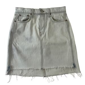 Rag and Bone women's High Rise Short Frayed Denim Skirt Size 26